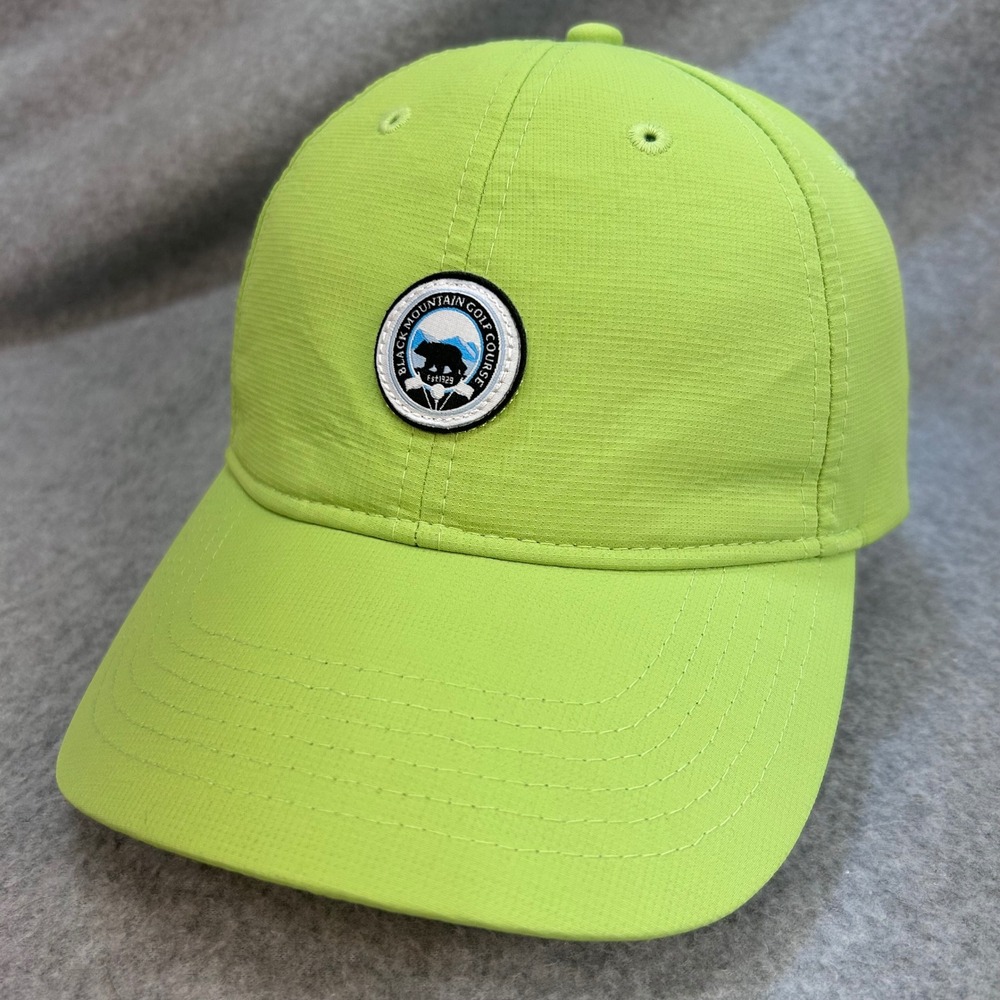 Black Mountain Golf Course Bear Logo Lime Green Fahrenheit Headwear Hat OSFM